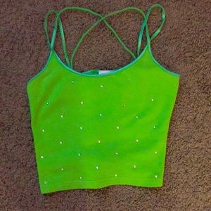 A lime green top